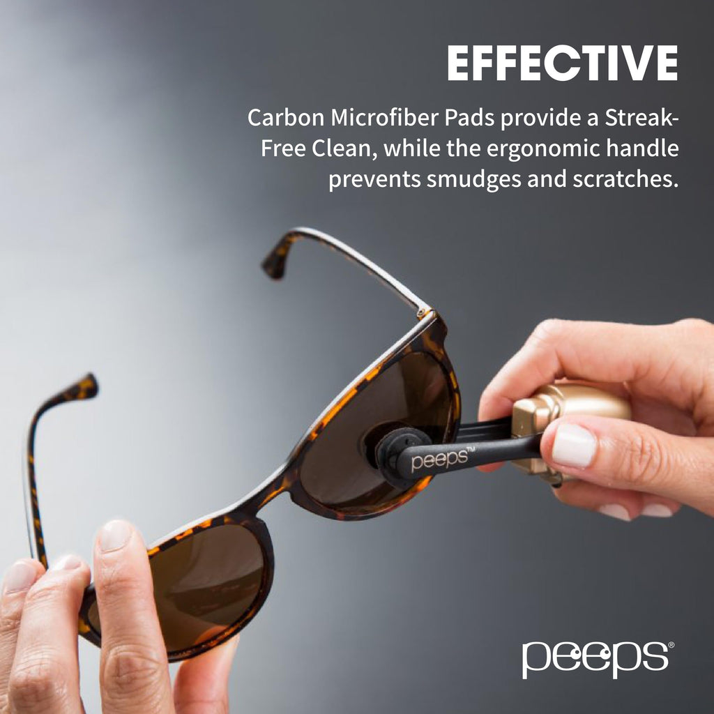 CarbonKlean Peeps Eyeglass Cleaner – NASA-Used Carbon Microfiber (Injected Red)