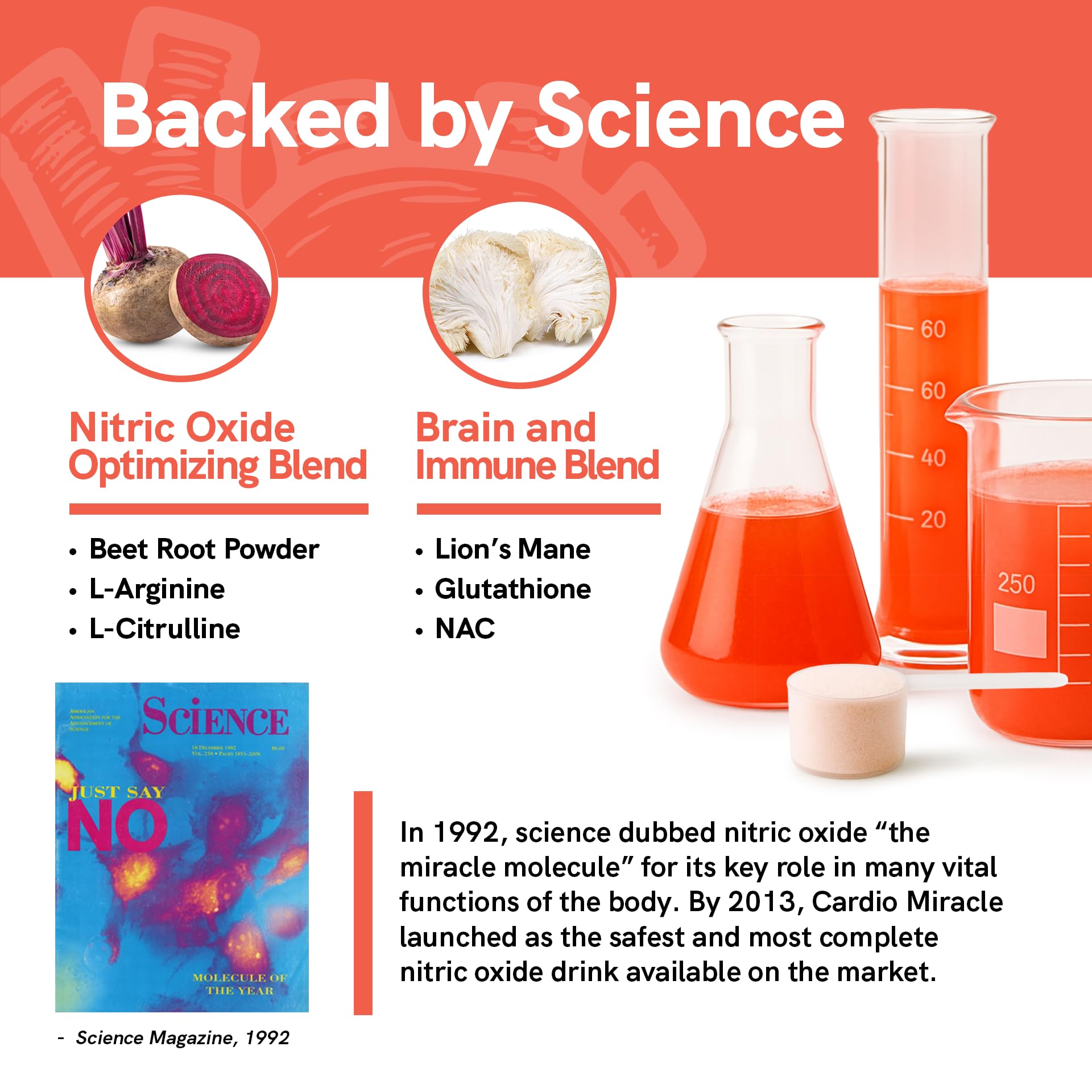 Cardio Miracle Nitric Oxide Supplement – Beet Root Powder with L-Arginine, 30 Servings