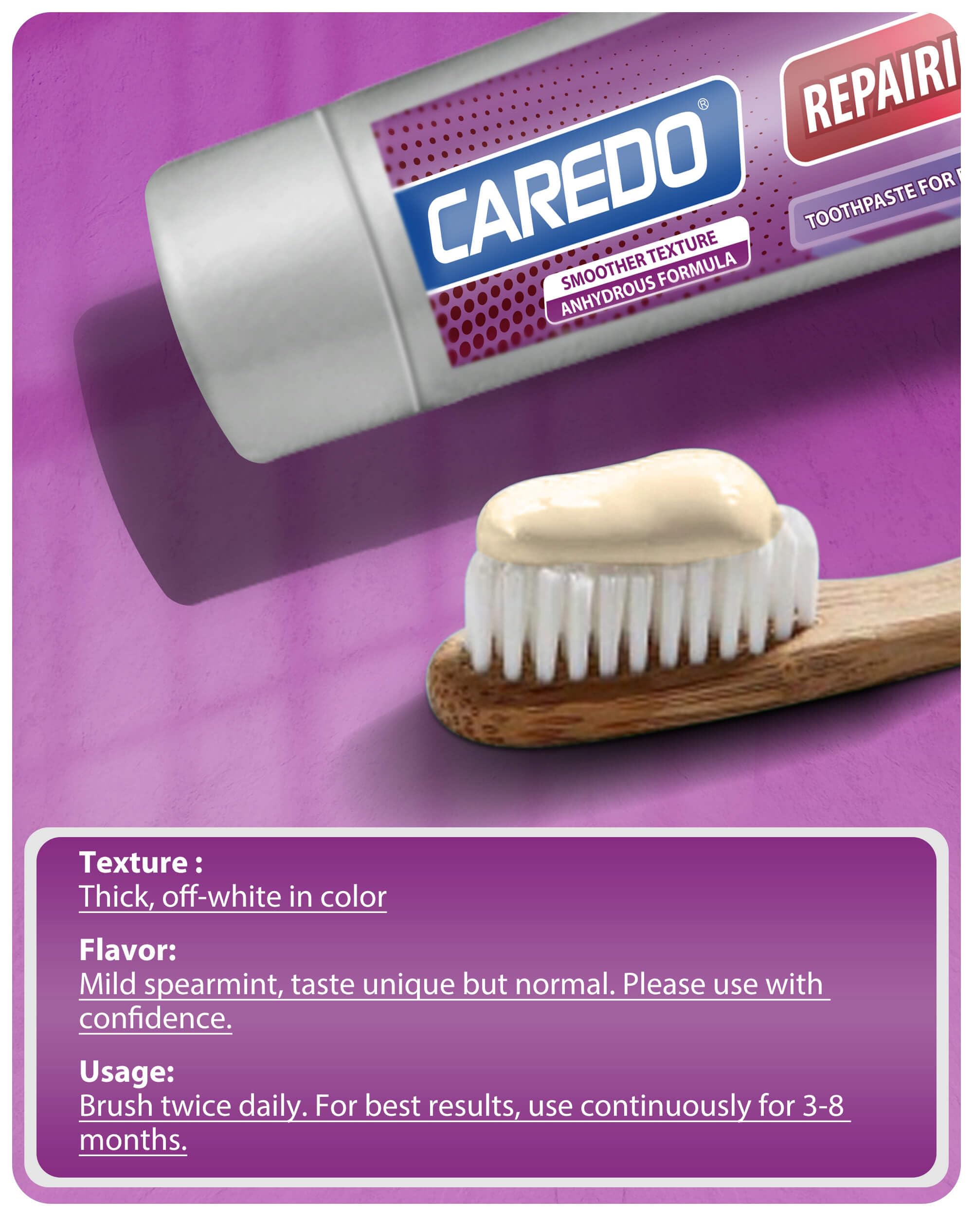 CAREDO Gum Repair Toothpaste - Fluoride Free Periodontal Treatment