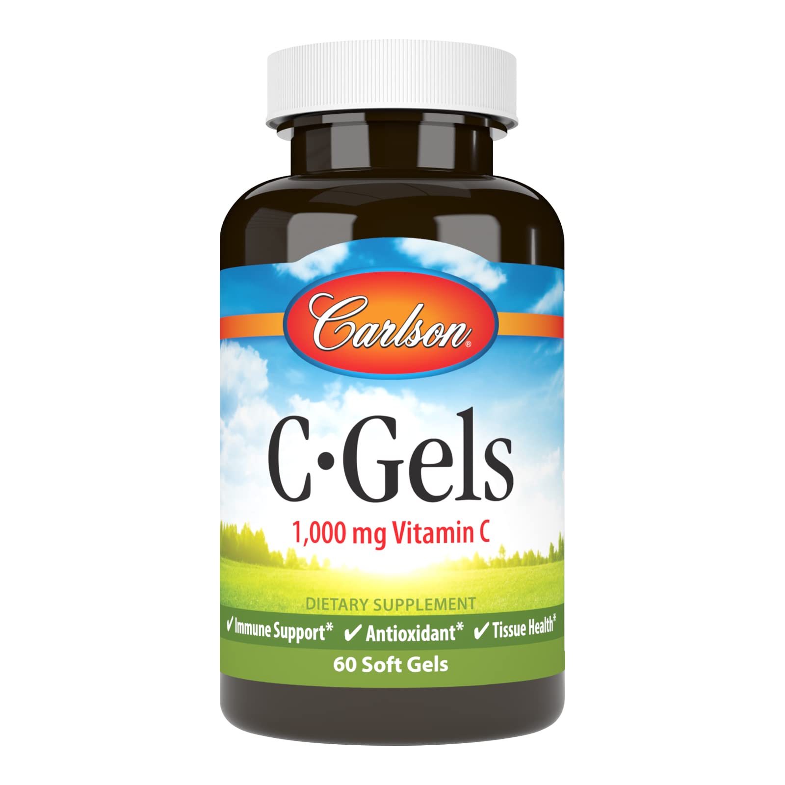 Carlson C-Gel 1000 mg Vitamin C – Immune Support & Tissue Health | 60 Soft Gels