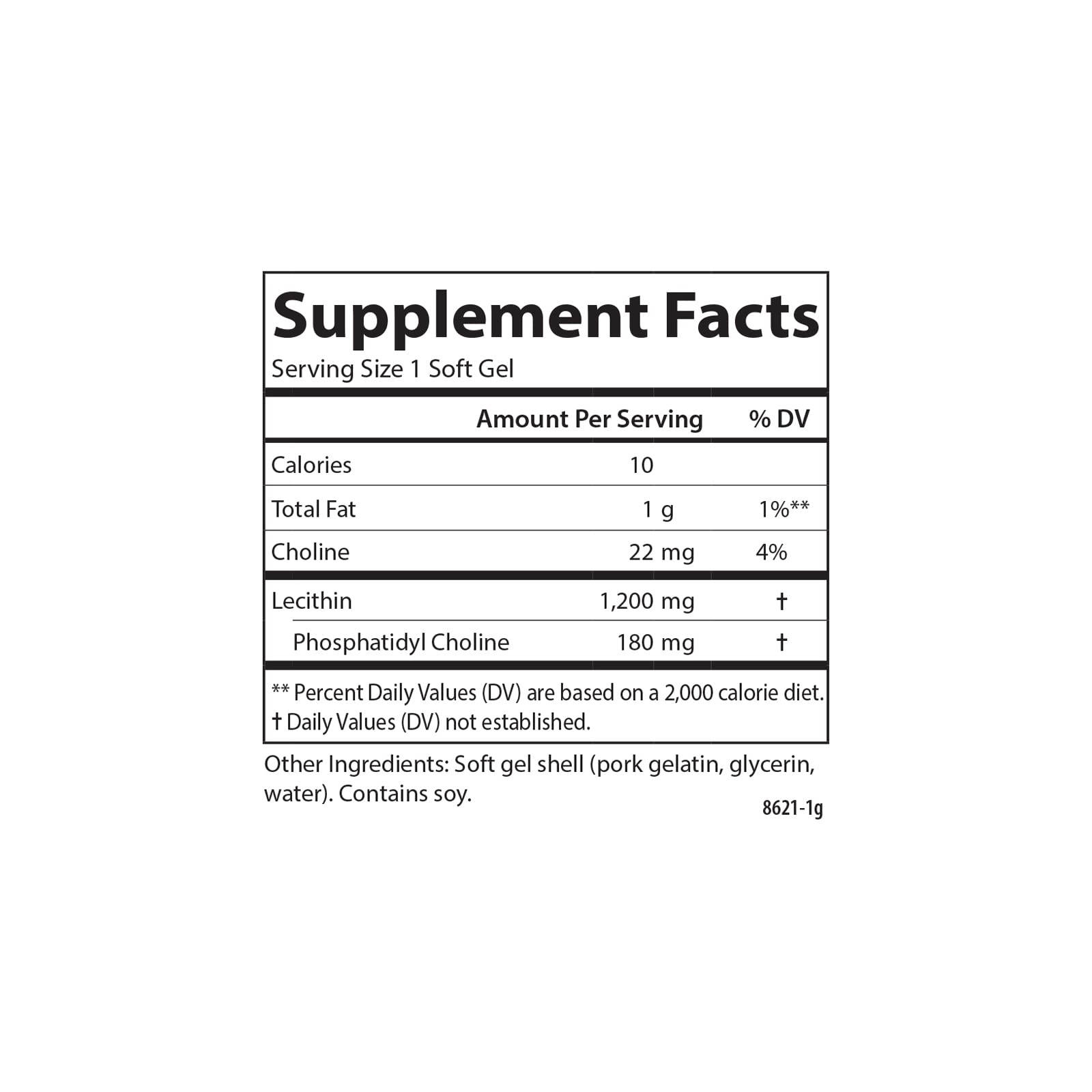 Carlson Lecithin 1200 mg Softgels – Non-GMO, Nervous System & Liver Support (100 Softgels)