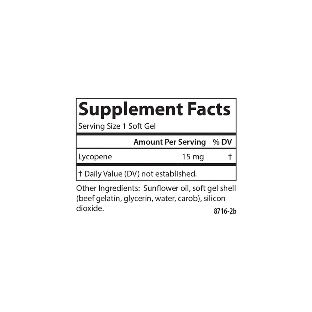 Carlson Lycopene 15 mg – Tomato-Free Prostate Health & Circulation (60 Softgels)