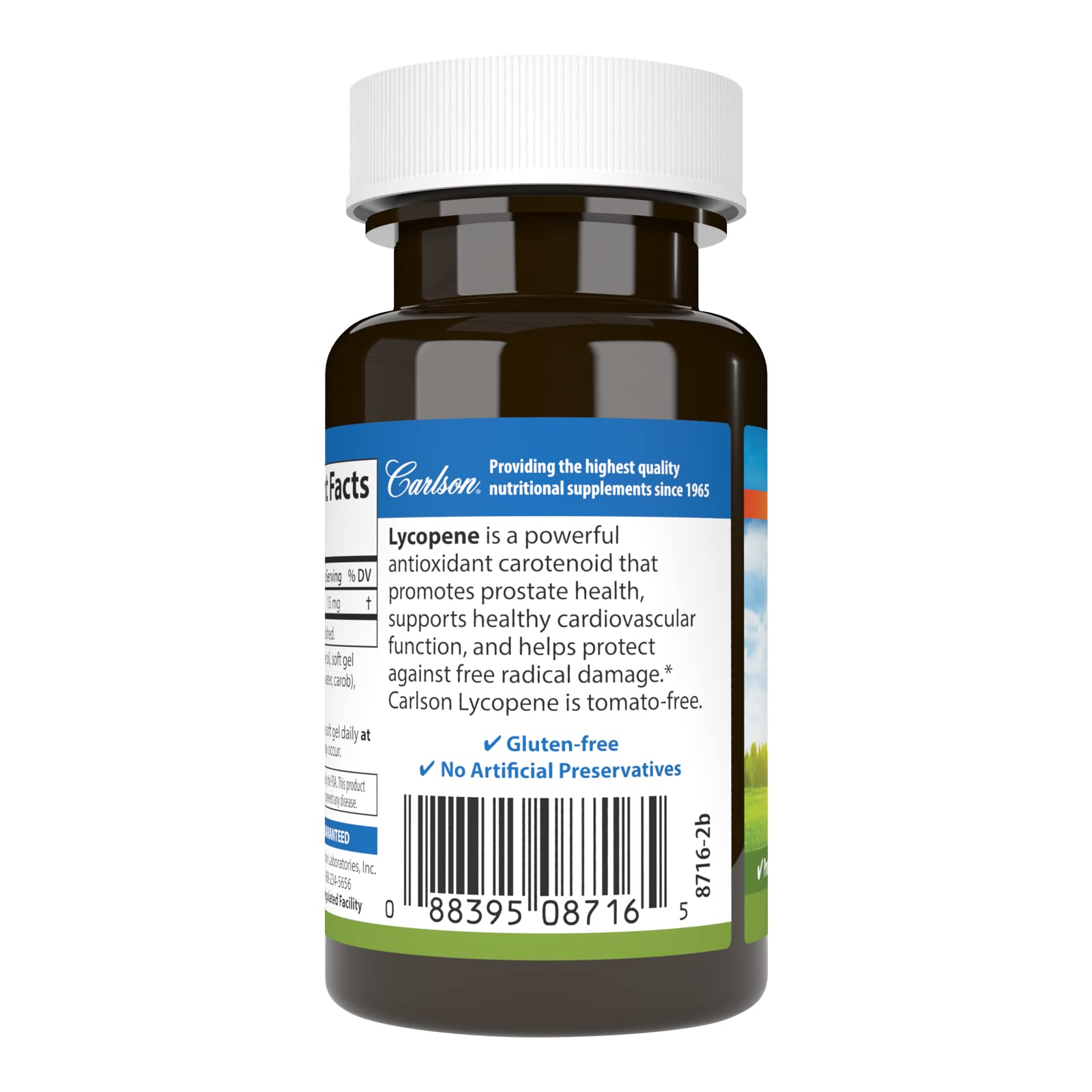 Carlson Lycopene 15 mg – Tomato-Free Prostate Health & Circulation Support (60 Softgels, Pack of 2)