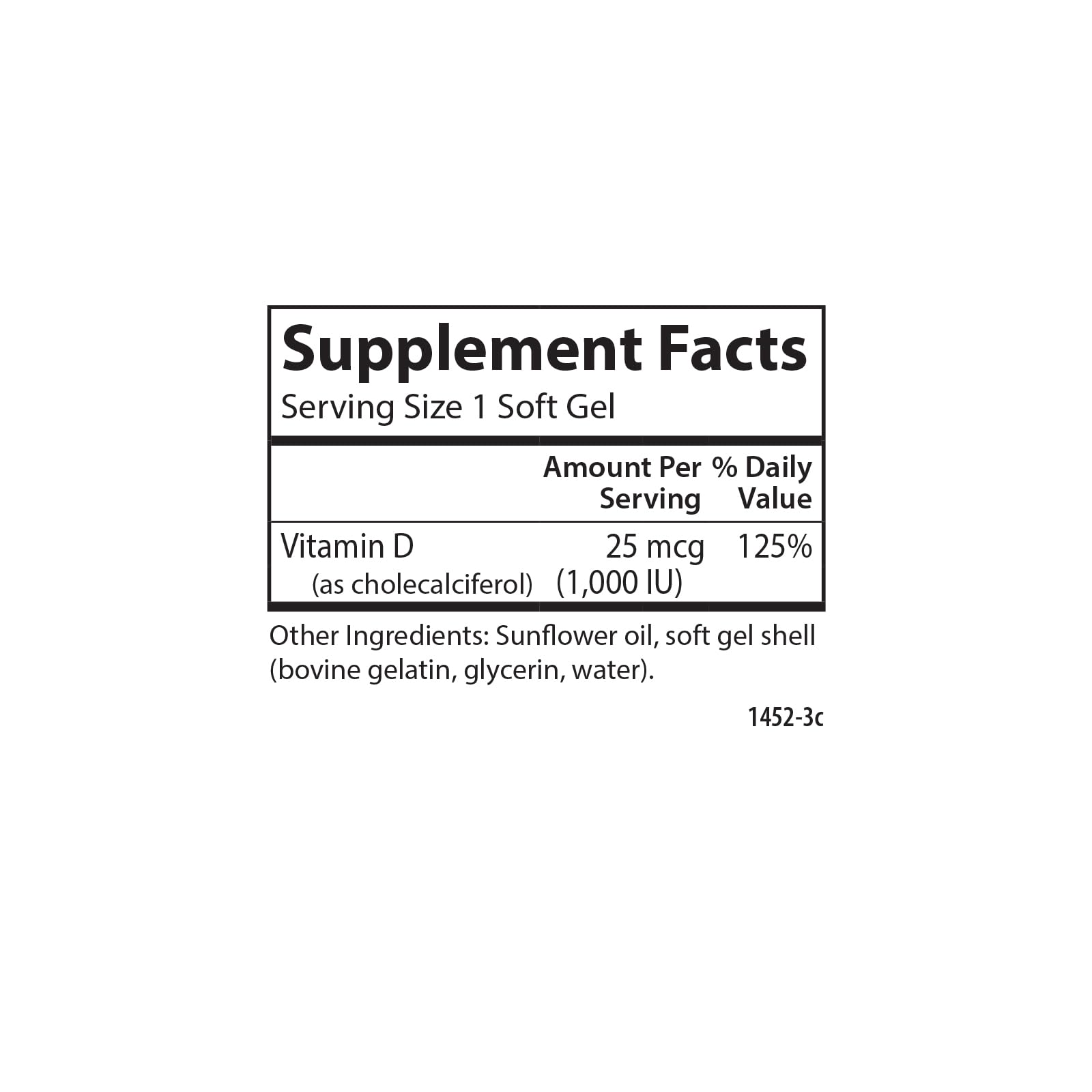 Carlson Vitamin D3 1000 IU Soft Gels – Bone & Muscle Health (2-Pack, 250 Softgels Each)