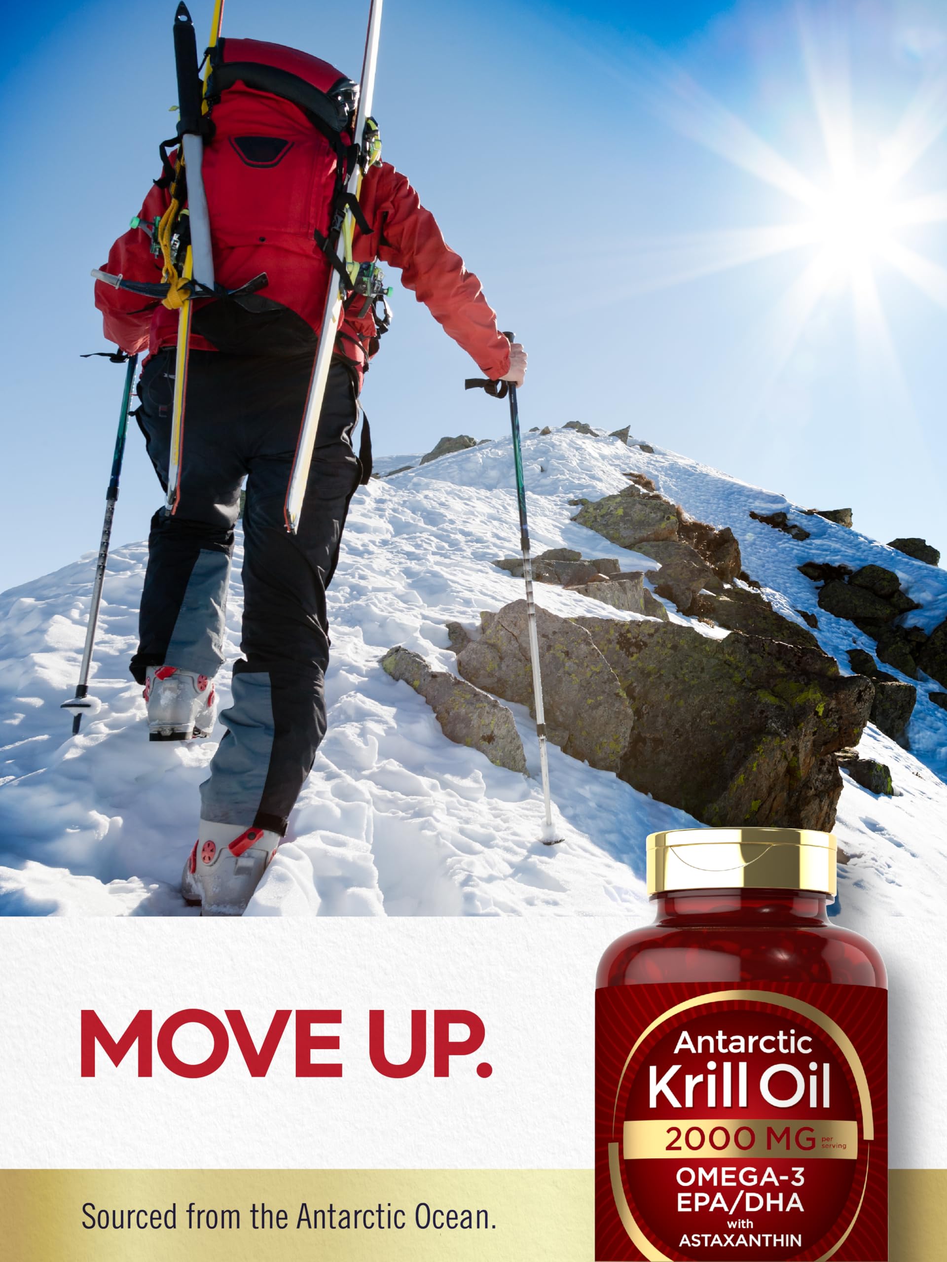 Carlyle Antarctic Krill Oil 2000 mg | 120 Softgels | Omega-3 EPA/DHA + Astaxanthin | Lab Tested