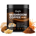 Catfit Mushroom Coffee Powder — 10-Mushroom Blend with Lion's Mane, Chaga, Cordyceps | 37 Servings
