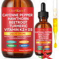 Cayenne Pepper Drops – Organic Cayenne, Hawthorn, Beet Root, Turmeric, K2 & D3 | Vegan