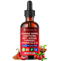 Cayenne Pepper Liquid Drops with Hawthorn Berry & Vitamin D3 K2 - 2oz