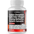 Gluco Health Support: Ceylon Cinnamon + Apple Cider Vinegar + Turmeric (60ct) – USA Made, Non-GMO