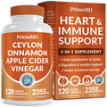 5-in-1 Ceylon Cinnamon Capsules 2355mg – 120 ct | Apple Cider Vinegar, Turmeric