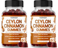 Ceylon Cinnamon Gummies (60 Count) Apple Cider Vinegar Cinnamon, Turmeric, Berberine & Ginseng | Ceylon Supplements | Vegan Safe & USA Made (Pack of 2)