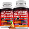 Ceylon Cinnamon Turmeric Apple Cider Vinegar Ginseng Aloe Vera Berberine Banaba Ginger Root - 120 Count