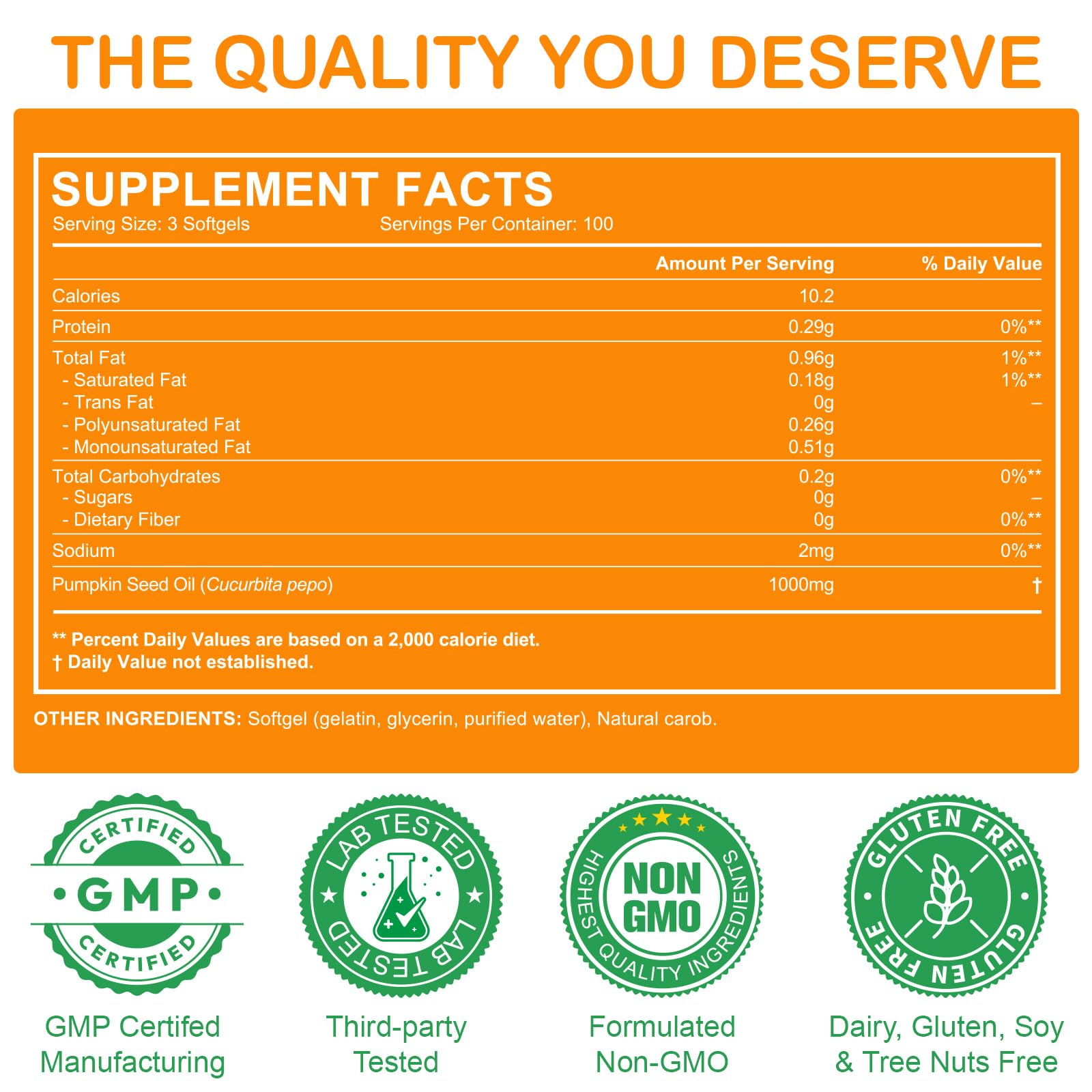 CFHQXSZ Pumpkin Seed Oil with Saw Palmetto Capsules — Cold Pressed, 300 Softgels for Prostate & Hair Health | Non-GMO, Soy Free, Gluten Free