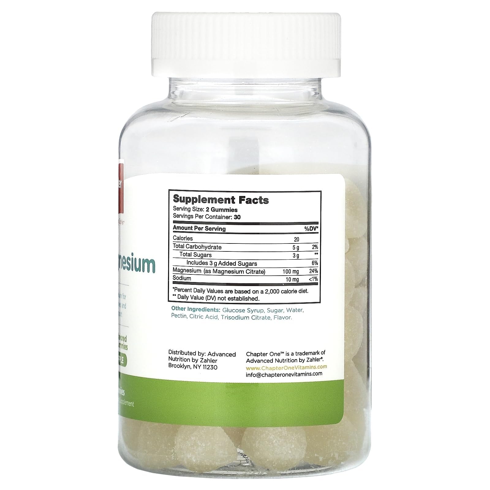 Chapter One Magnesium Gummies for Kids & Adults | Apple Flavor, 60 Gummies