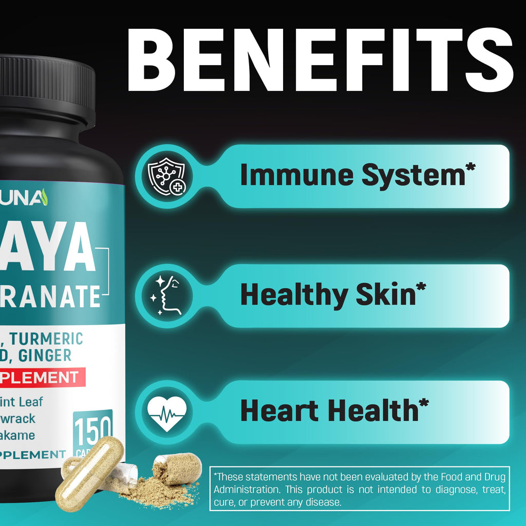 CIVIMUNA Papaya Capsules – 150 Capsules, 5 Months Supply | Papaya, Pomegranate & Apple Pectin
