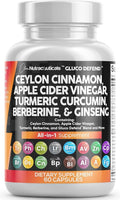 Clean Nutraceuticals Ceylon Cinnamon & Berberine Capsules with Apple Cider Vinegar – 16-in-1 Formula