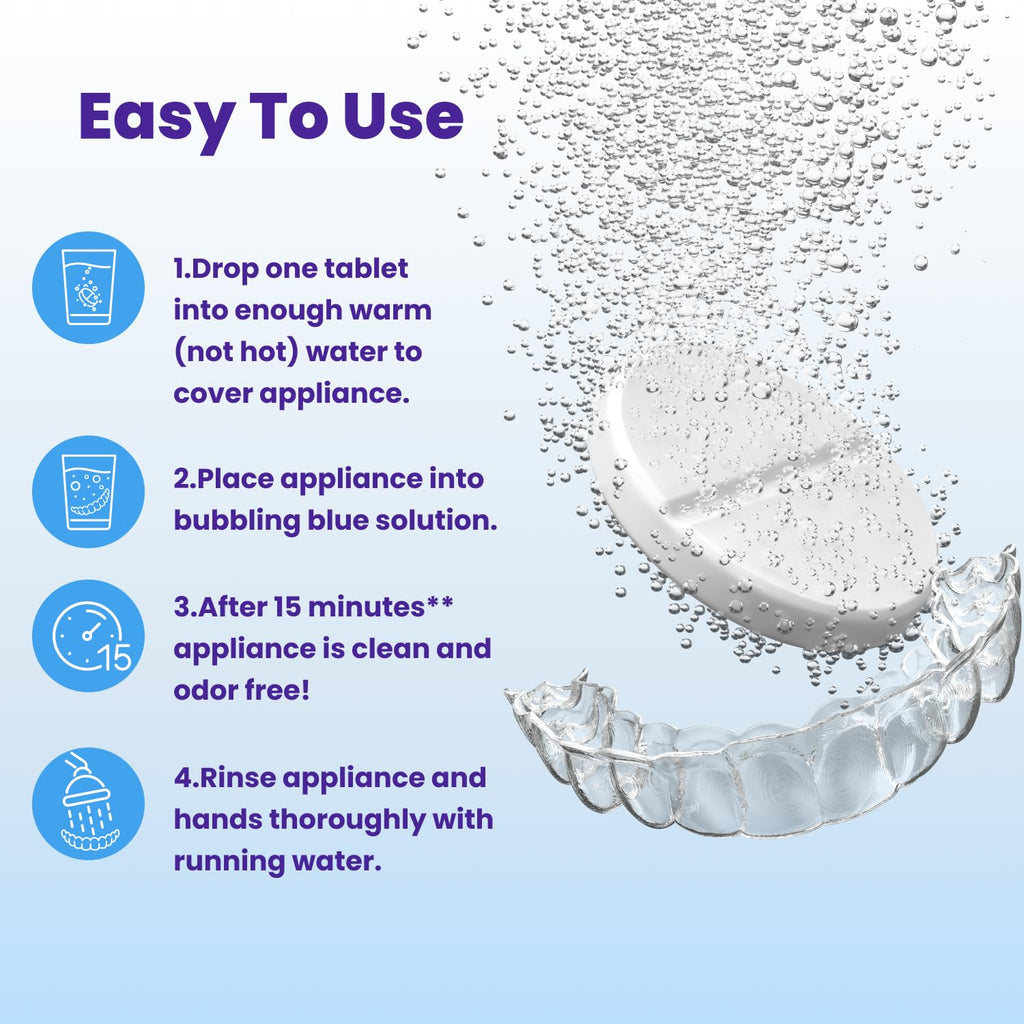 Retainer Brite Cleaner Tablets – 120 ct, Invisalign & Mouth Guard Cleaner | Made in USA