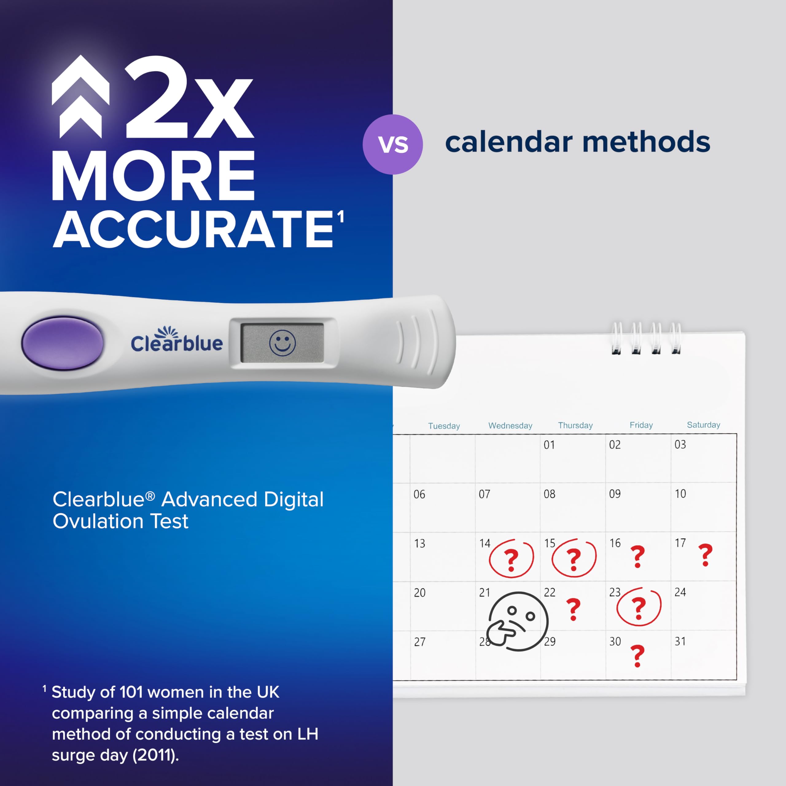 Clearblue Advanced Digital Ovulation Test Kit, 16 Count - High Accuracy Ovulation Tests