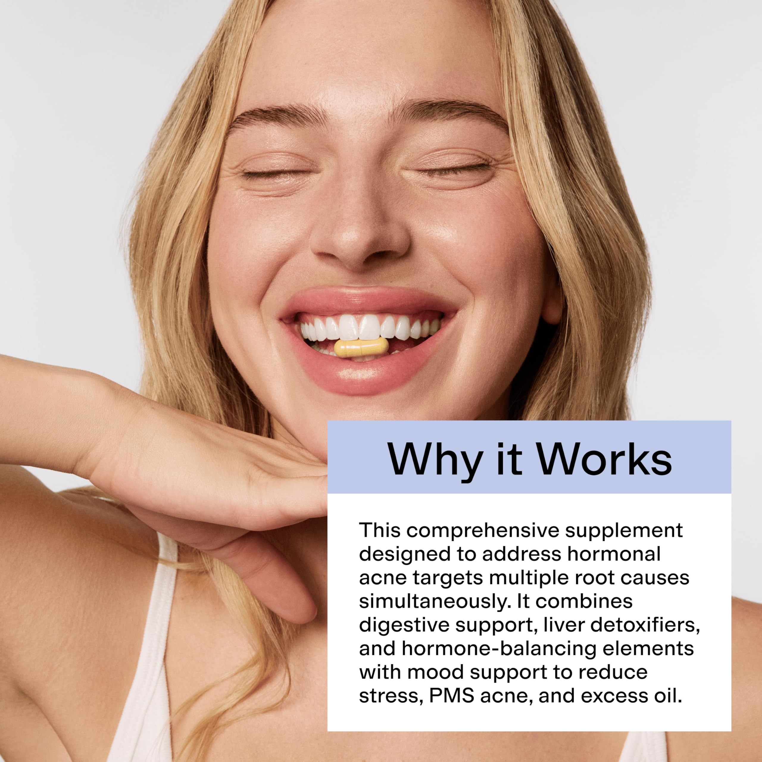 CLEARSTEM MindBodySkin Hormonal Acne Supplement (5-HTP) – Natural DIM, 90 Capsules, Gluten Free & Cruelty Free