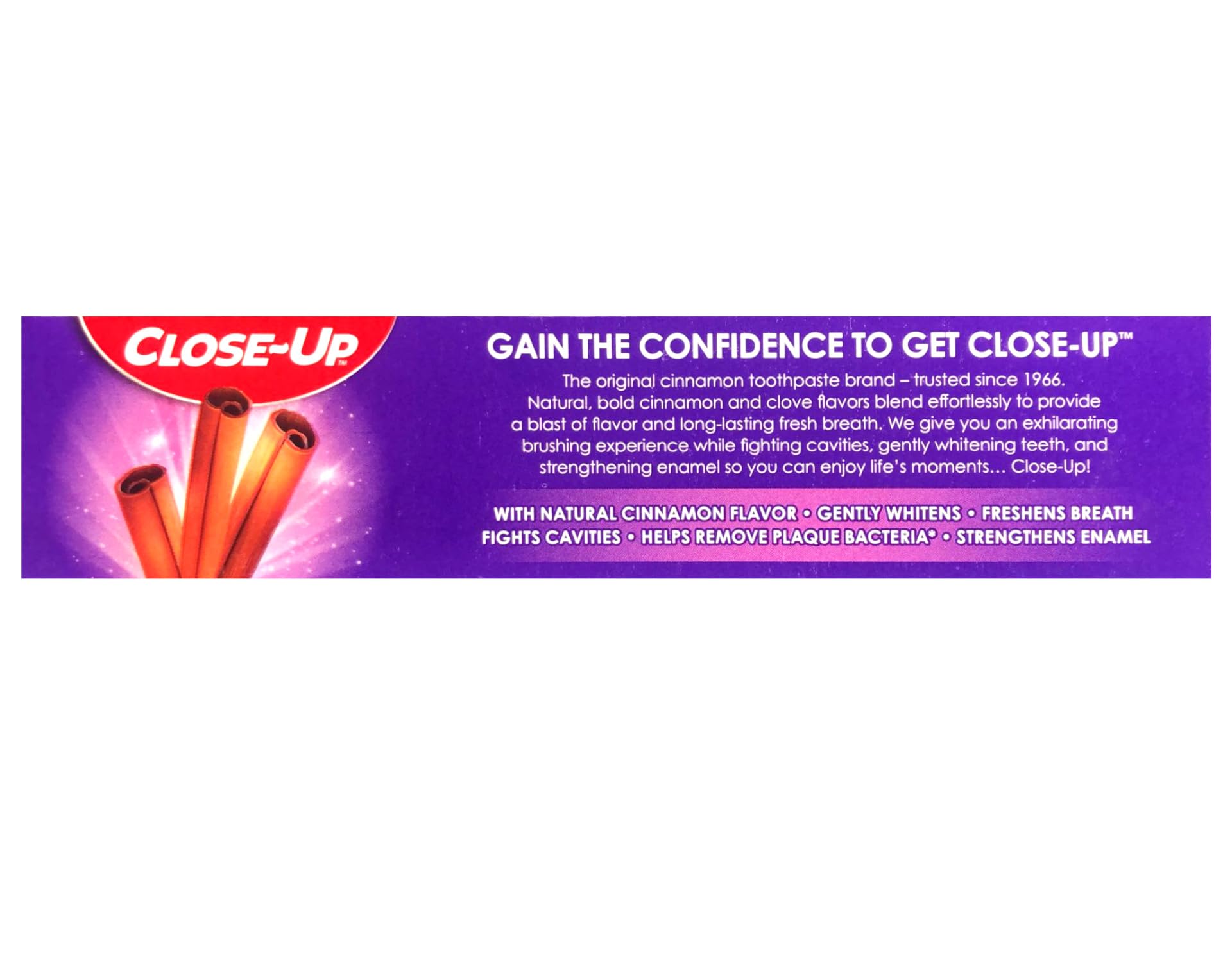 Close-Up Cinnamon Anticavity Toothpaste 6 oz Pack of 4 | Fresh Breath & Whitening