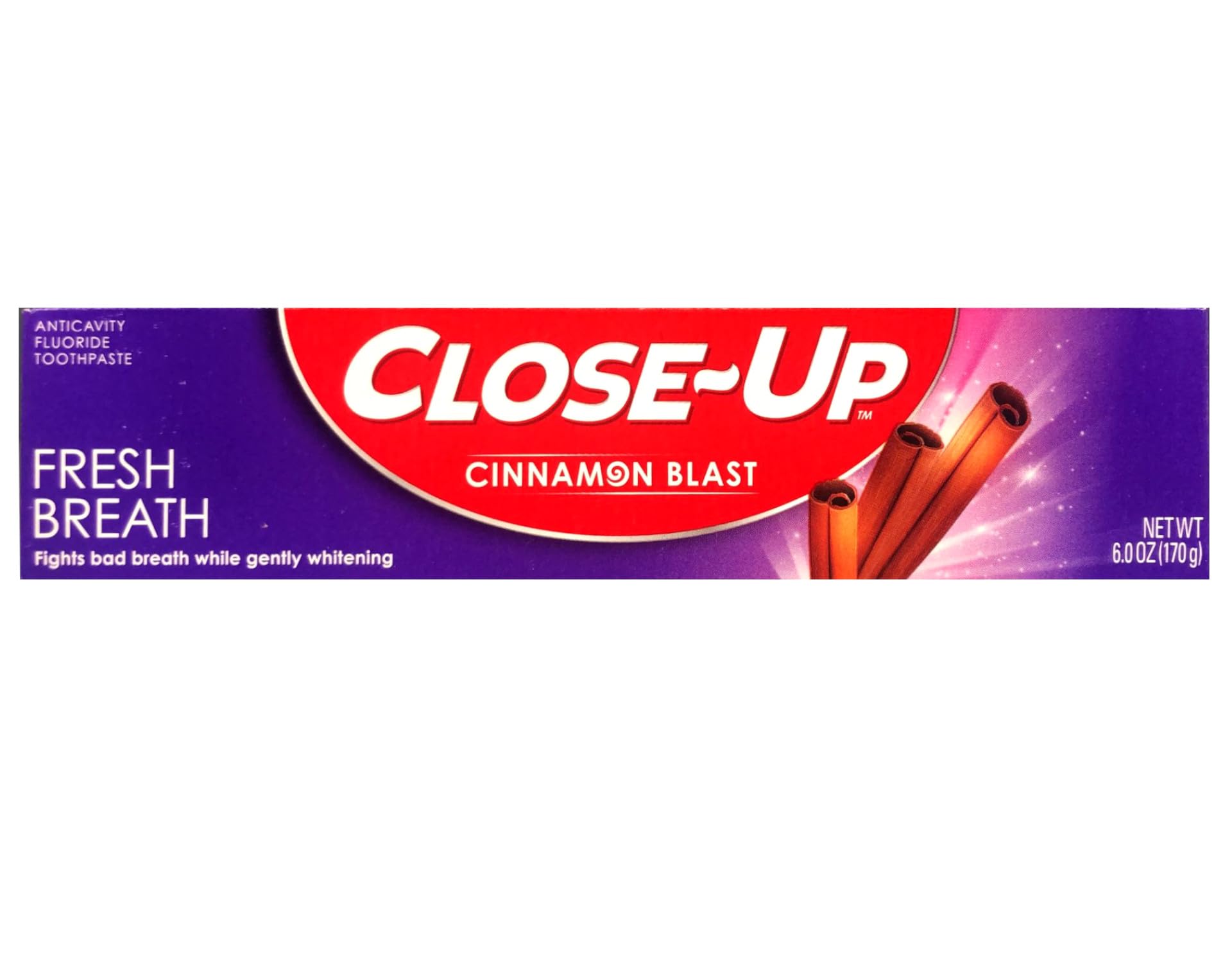 Close-Up Cinnamon Toothpaste – Anticavity Fluoride, 6 oz (Pack of 6)