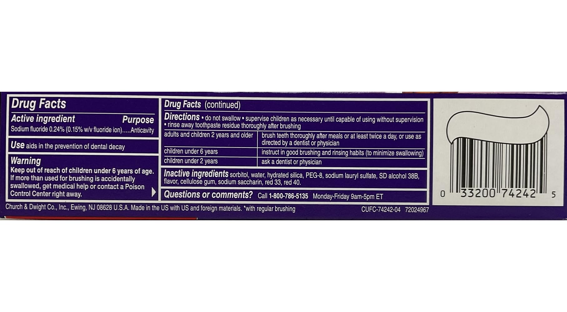 Close-Up Fluoride Toothpaste - Freshening Red Gel 4 oz | Anti-Cavity