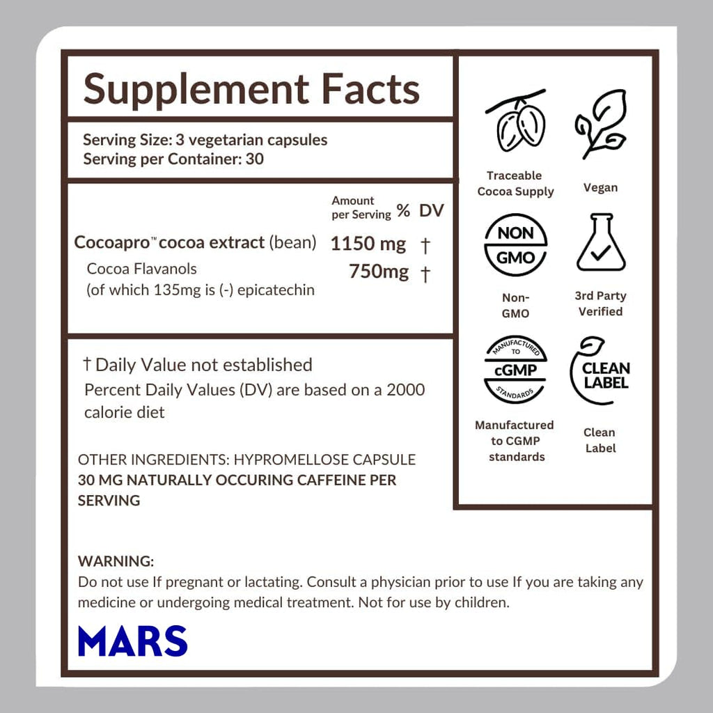 CocoaVia Memory+ Brain Supplement - 90 Day, 750 mg Cocoa Flavanols, Vegan & Gluten Free, 3-Pack
