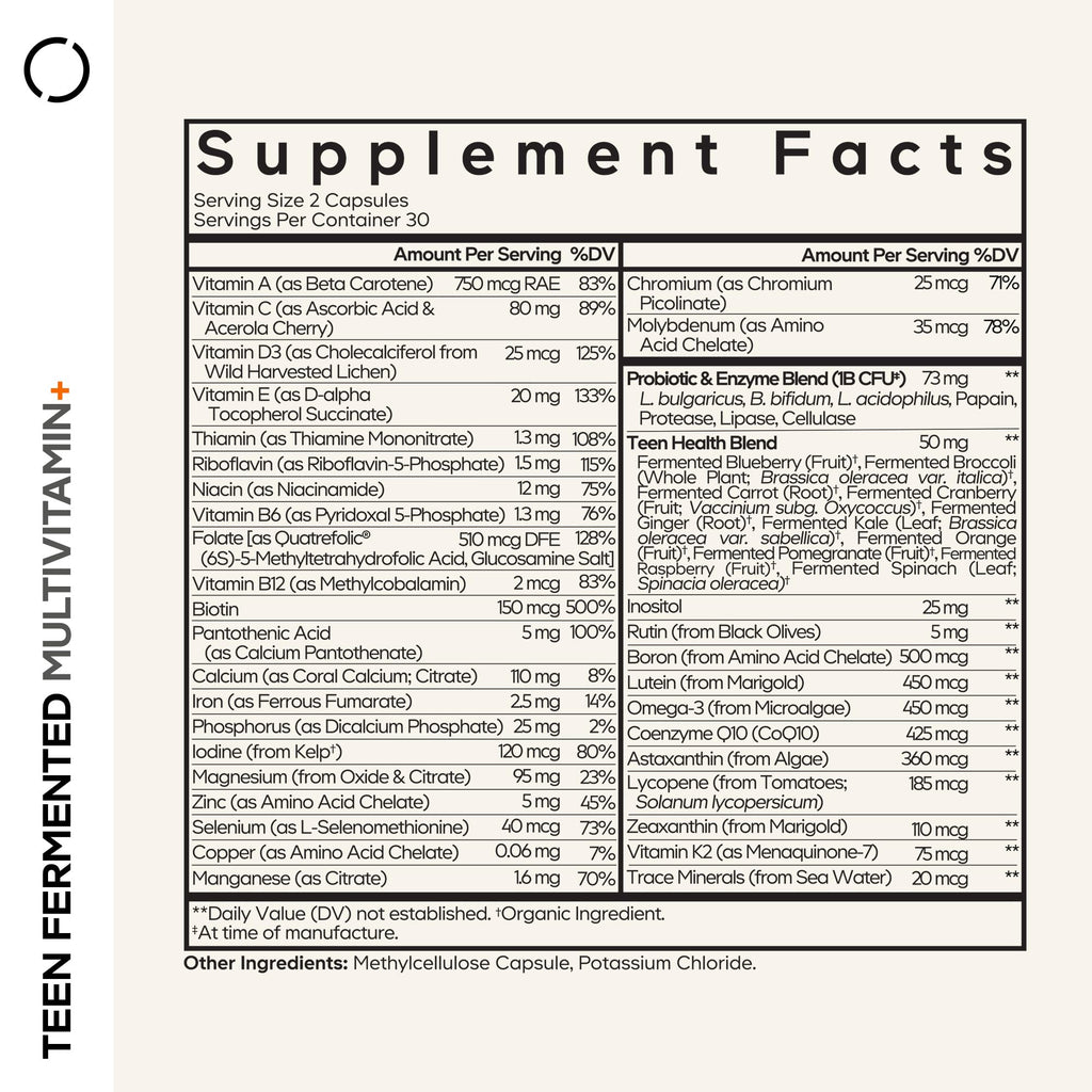 Codeage Teen Multivitamin - Daily Teen Vitamins with Omega-3 (2 Pack)