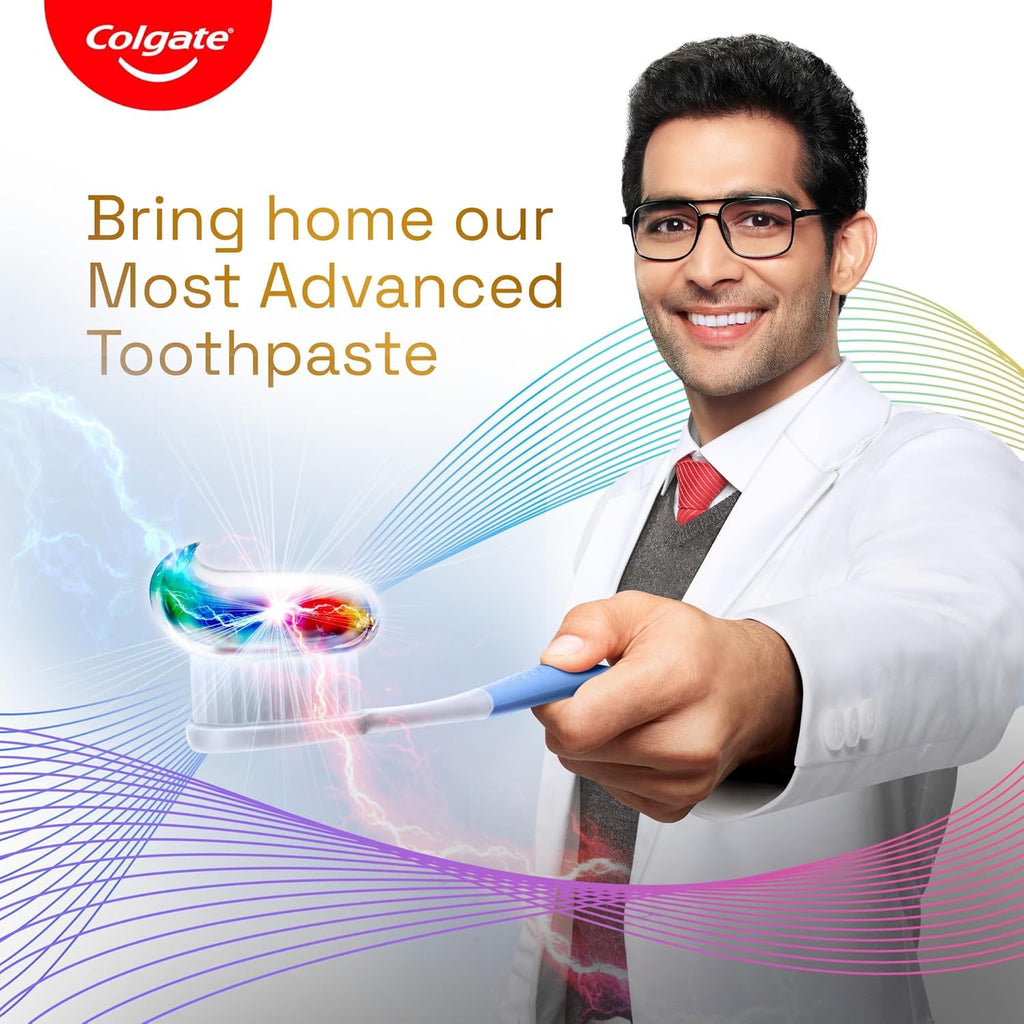 Colgate Total Charcoal Toothpaste Saver Pack – 2x150 g/5.2 oz – Anti-Cavity, Plaque Control + 2 Free Toothbrushes