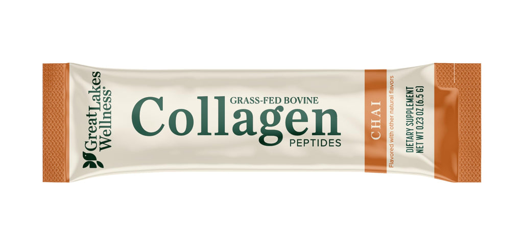 Great Lakes Wellness Collagen Peptides Powder – Skin, Hair, Nails, Joints & Digestion | 6 Sticks