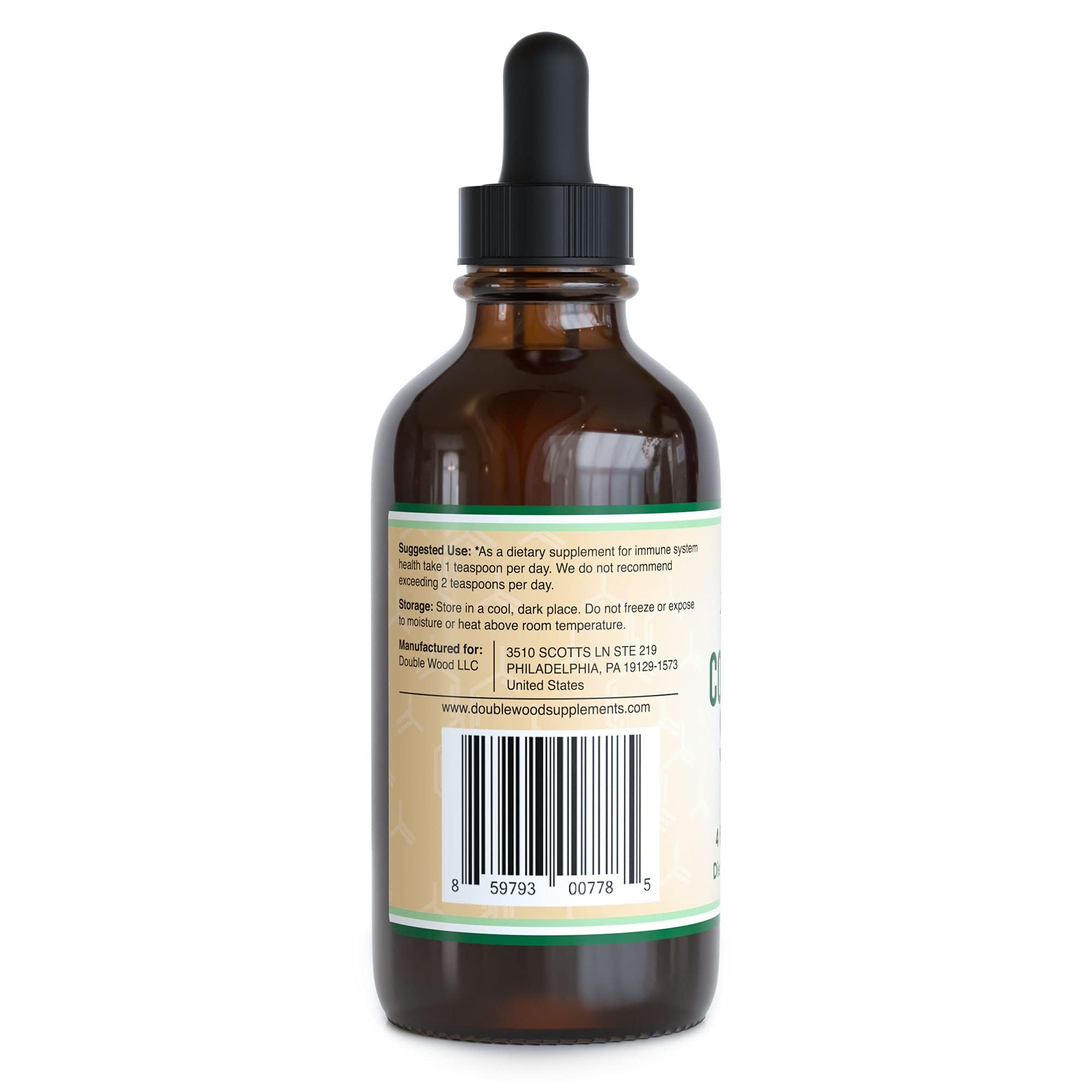 Colloidal Silver Liquid 20 PPM - 4 Fl Oz (Pack of 2) | Double Wood Supplements