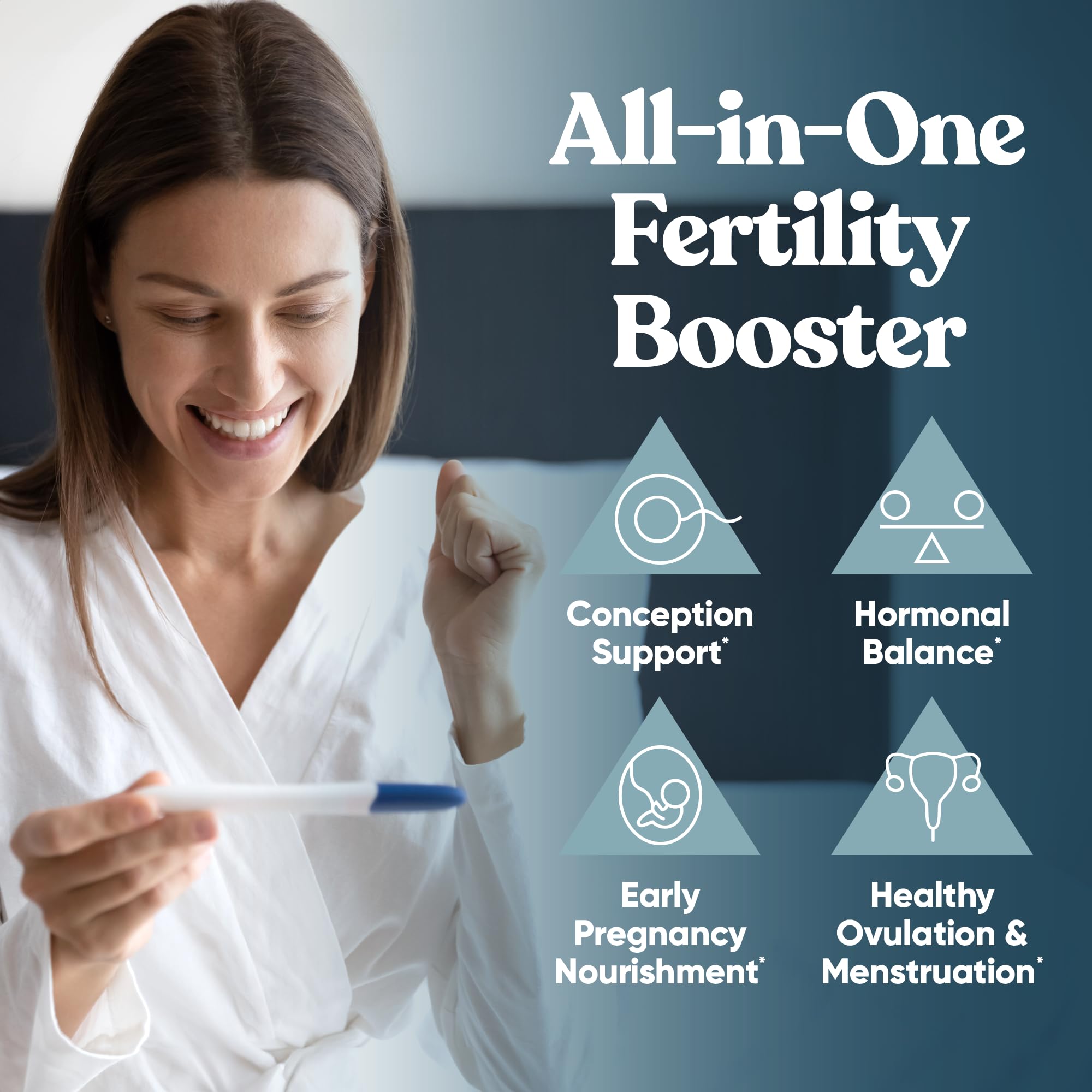Conception Fertility Supplements for Women – Ovulation Support, Hormonal Balance, Regular Cycles – Prenatal Vitamin with Myo-Inositol, Folate, Vitex