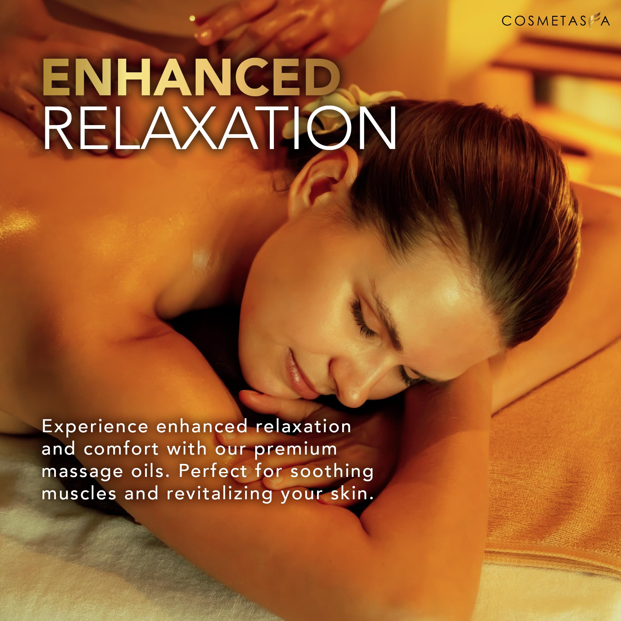 Cosmetasa Massage Oil Set - Arnica & Peppermint Sore Muscle Relief, Cellulite & Lavender Body Massage Oils - Gua Sha Therapy