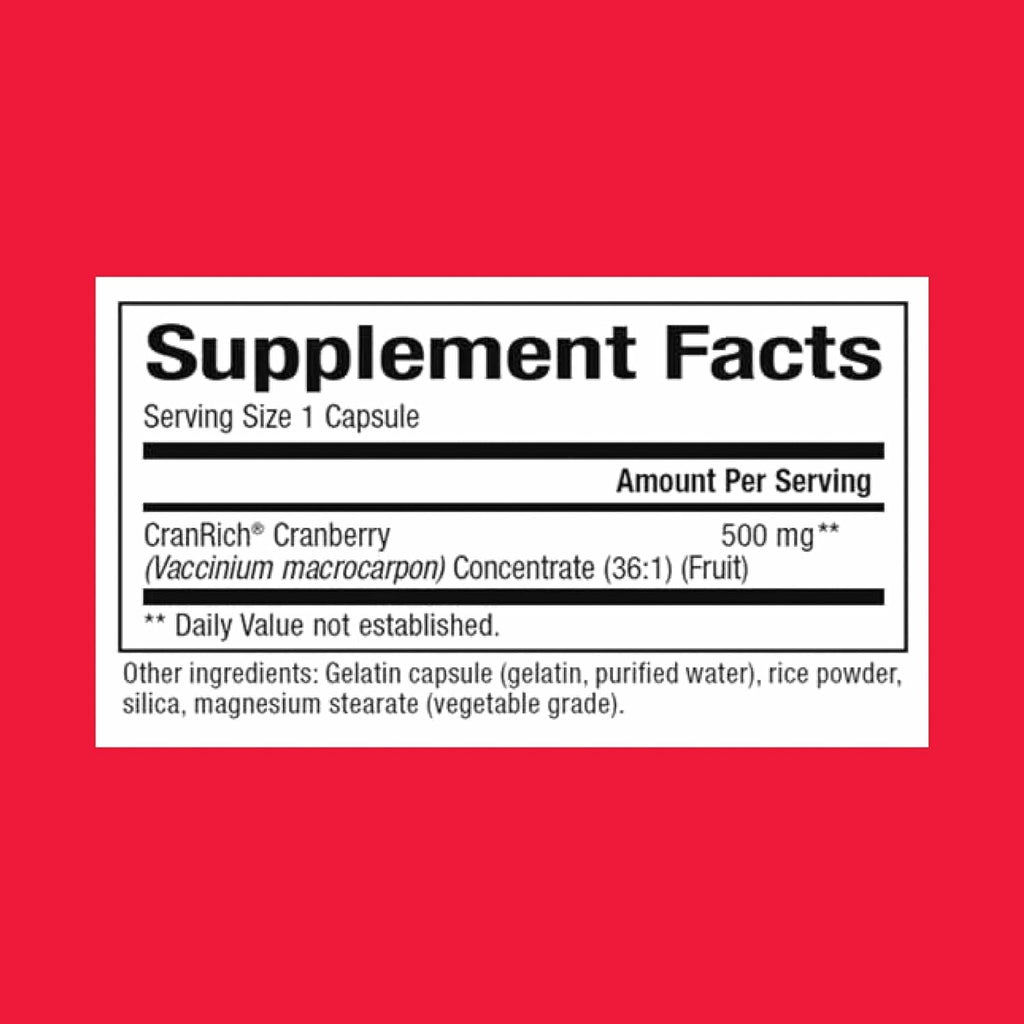 Natural Factors CranRich Cranberry Concentrate – Antioxidant & Urinary Tract Health (180 Capsules)