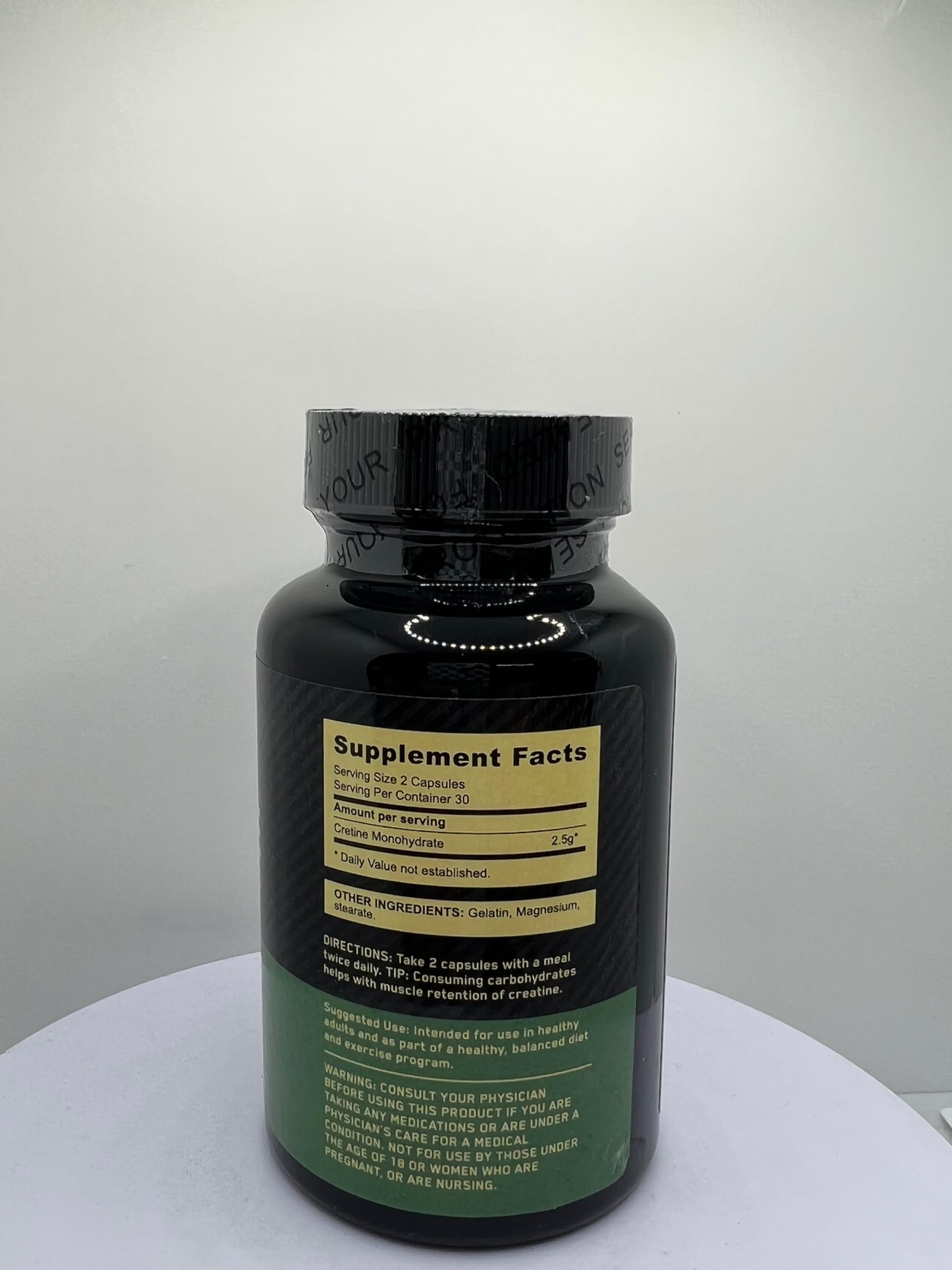 Micronized Creatine Monohydrate Capsules – 2.5g, 60 Count for Muscle Building