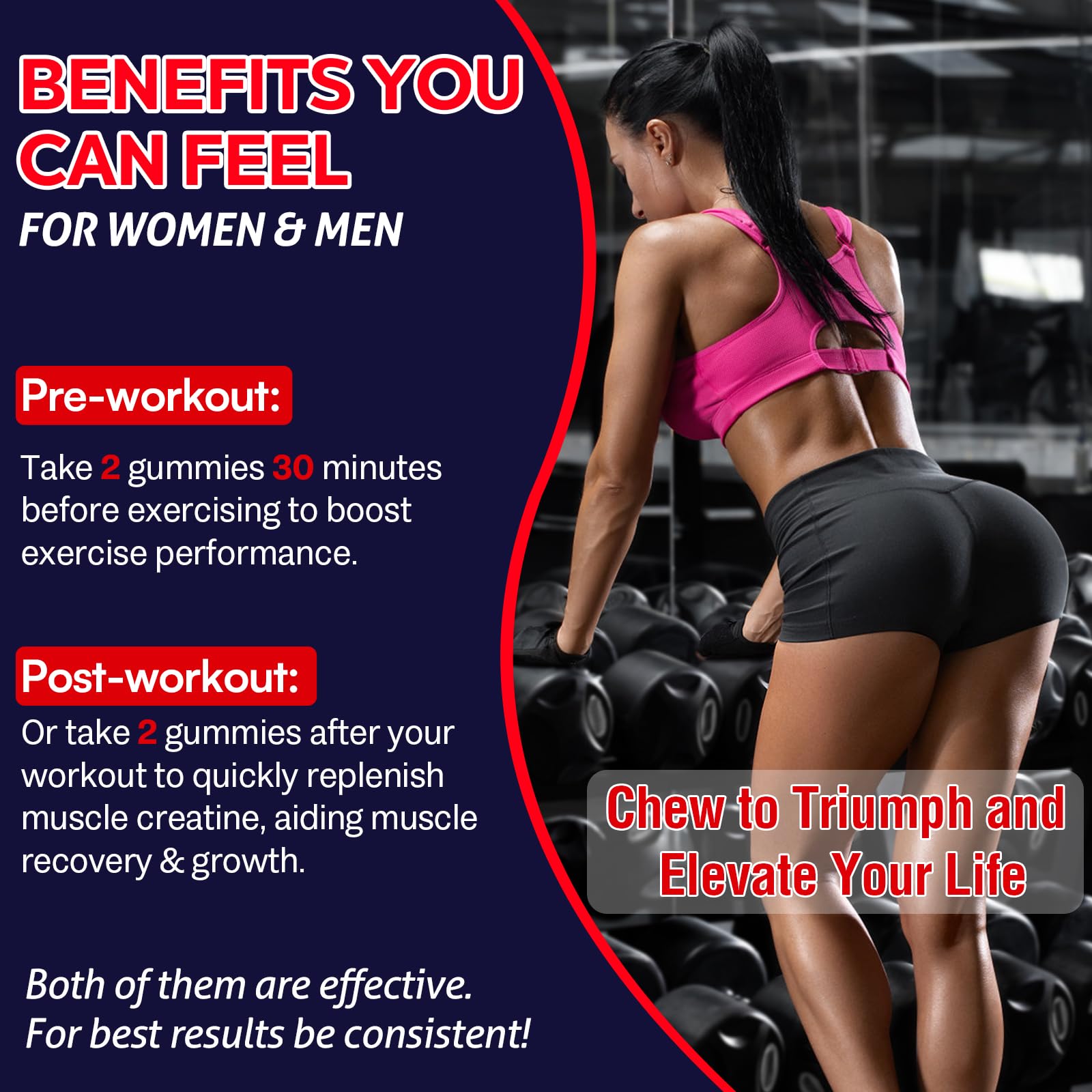 Trupretty Creatine Monohydrate Gummies – 1 Pack | Taurine, B6 & Organic Formula