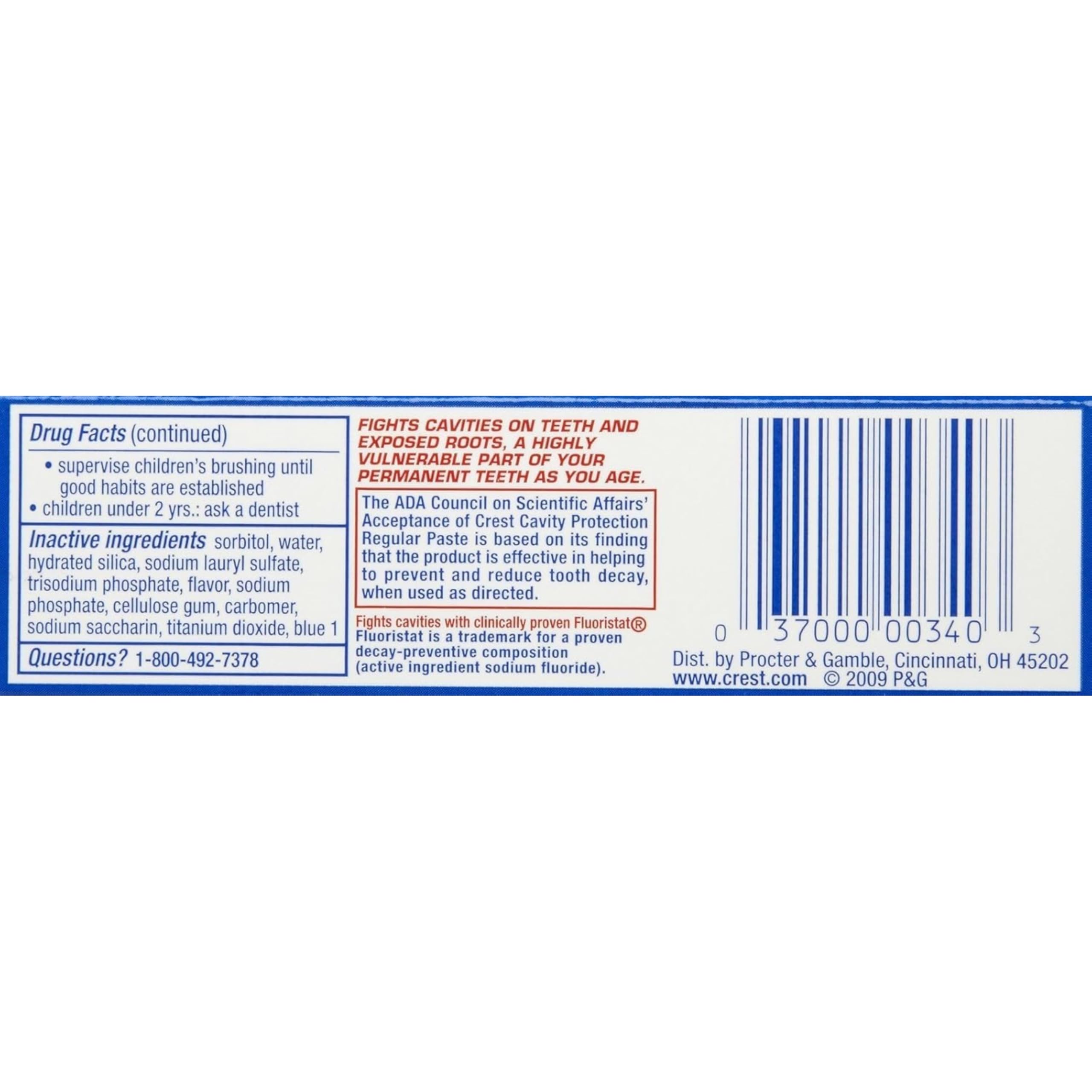 Crest Cavity Protection Toothpaste Travel Size 0.85 oz (24 g) | Pack of 10