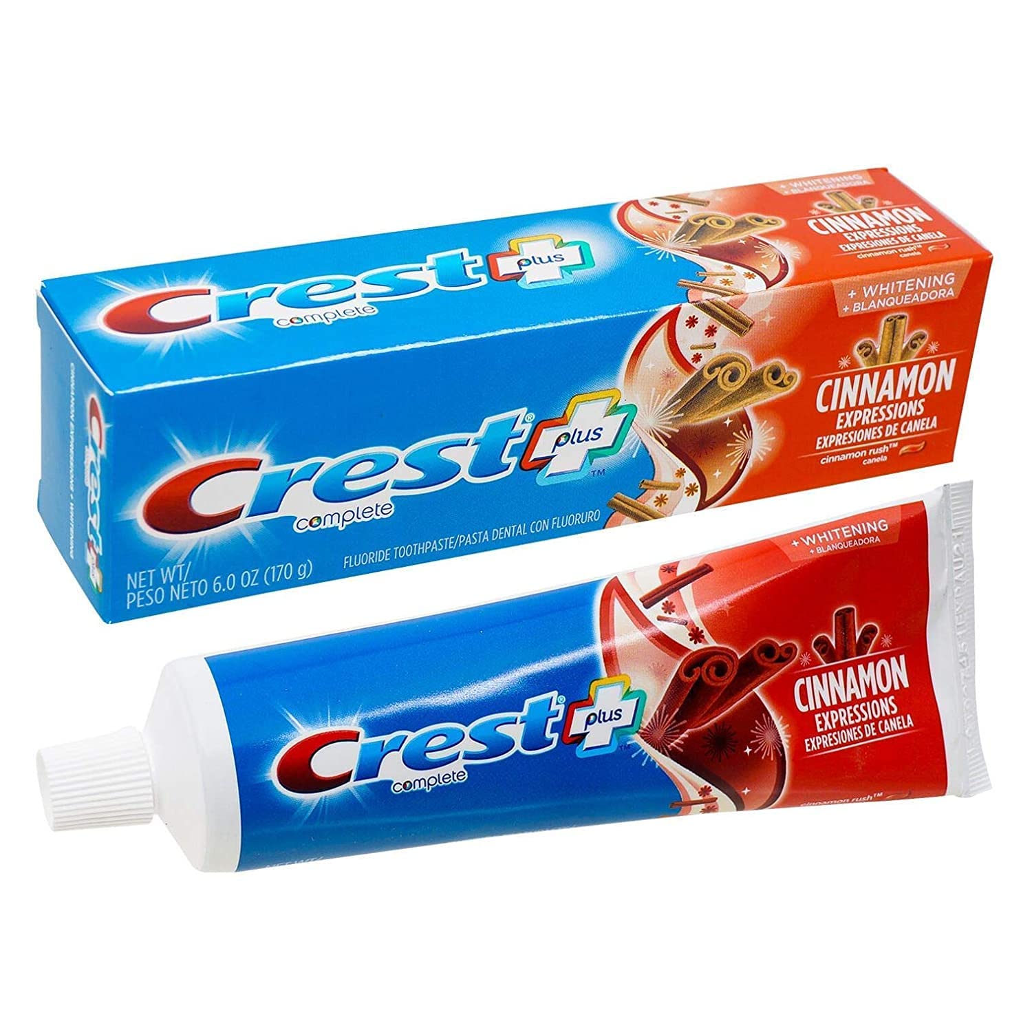 Crest Cinnamon Toothpaste, 6 Ounce (Pack of 2) | Whitening & Fresh Breath
