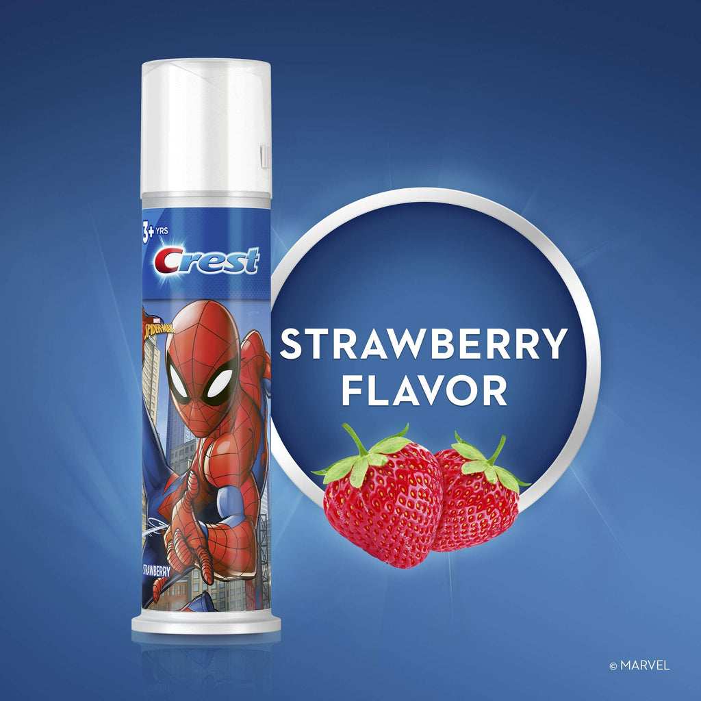 Crest Kids Toothpaste Pump – Marvel Spiderman Strawberry 4.32 oz