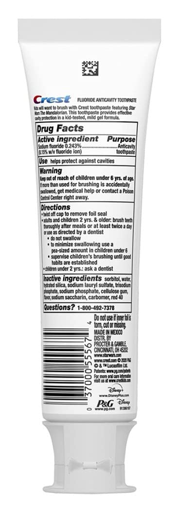 Crest Kids Toothpaste 4.2 oz Star Wars Strawberry | Pack of 6
