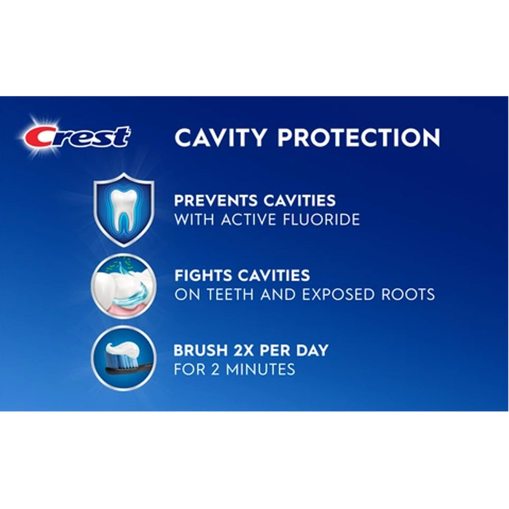 Crest Tartar Protection & Anticavity Toothpaste with Fluoride – Regular Paste 2.4oz (Pack of 3)