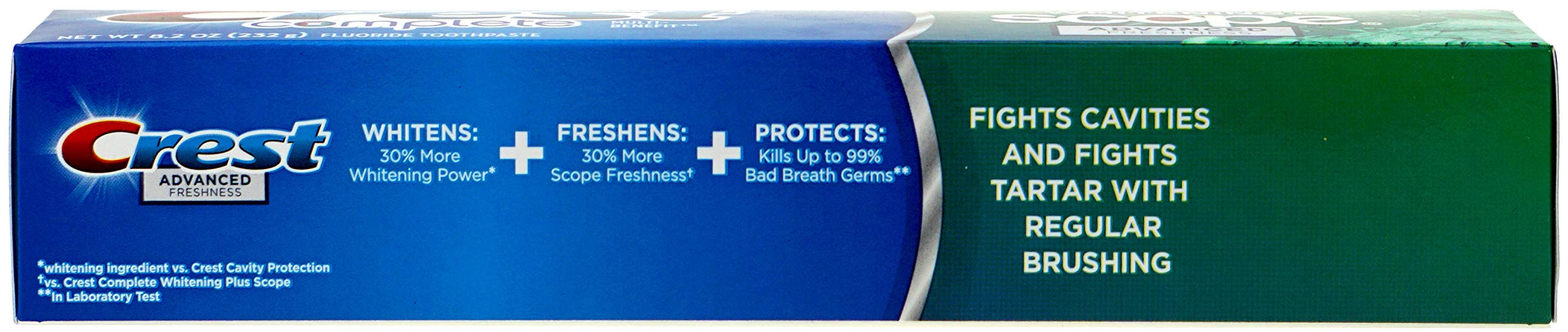 Crest Complete Multi-Benefit Fluoride Toothpaste - Extra Whitening & Freshness (8.2 oz x3)
