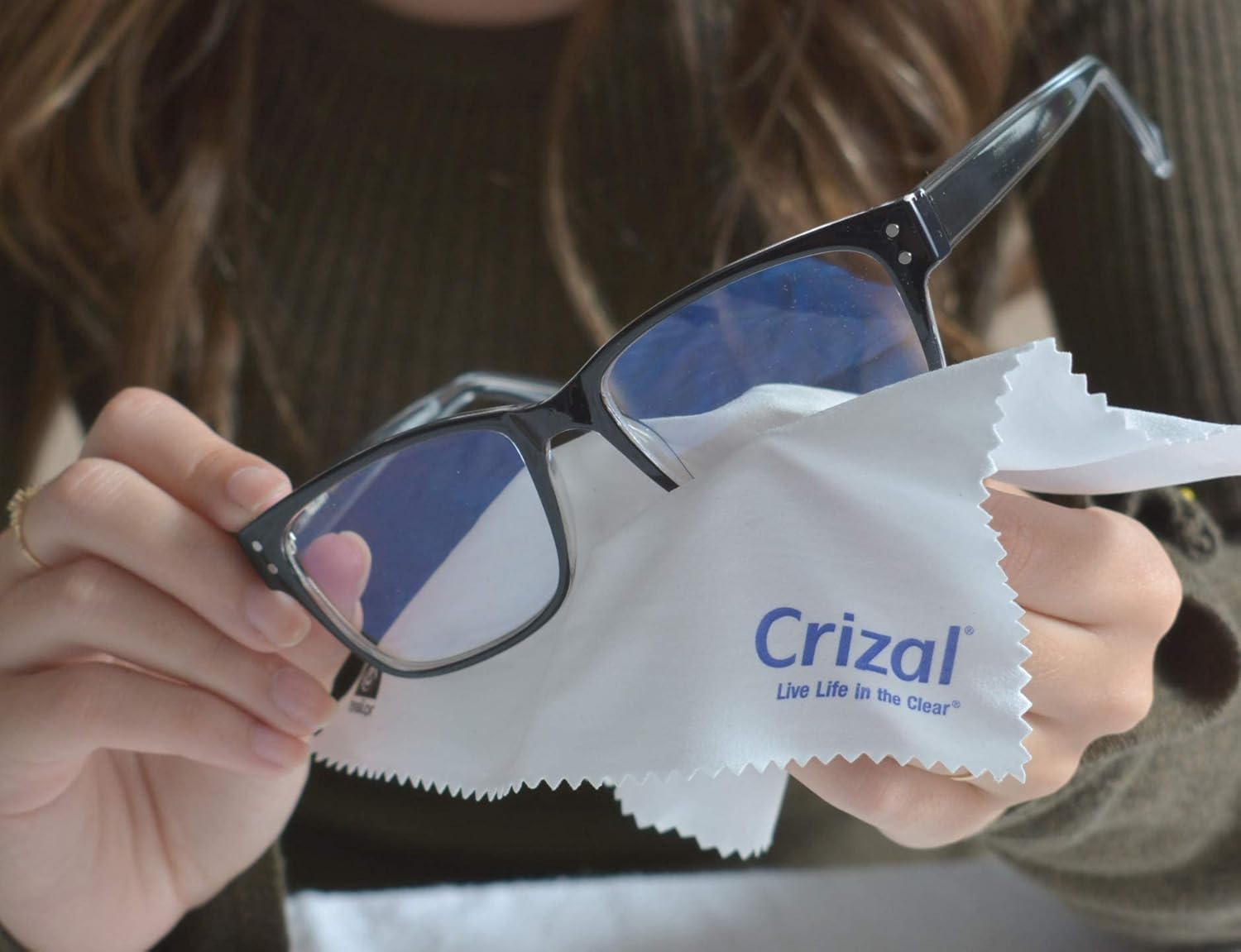 Crizall Microfiber Cleaning Cloth for Glasses – 12 Pack | Anti-Reflective Lenses
