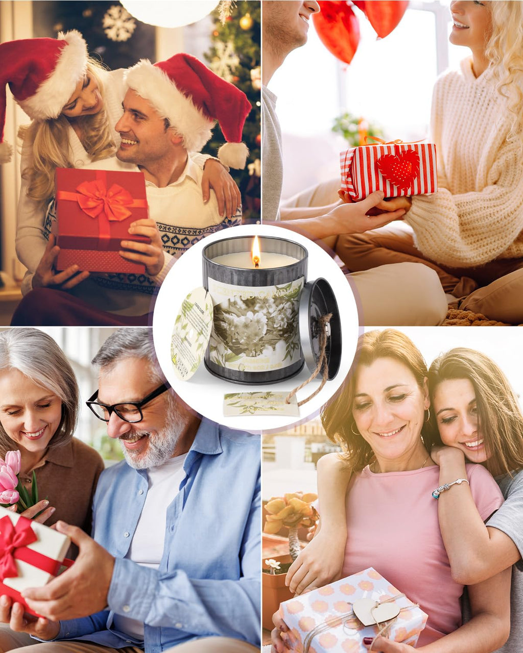 CUKIY 8oz Cedarwood Scented Soy Candle – 50-Hour Burn, Gift Box, Home Aromatherapy