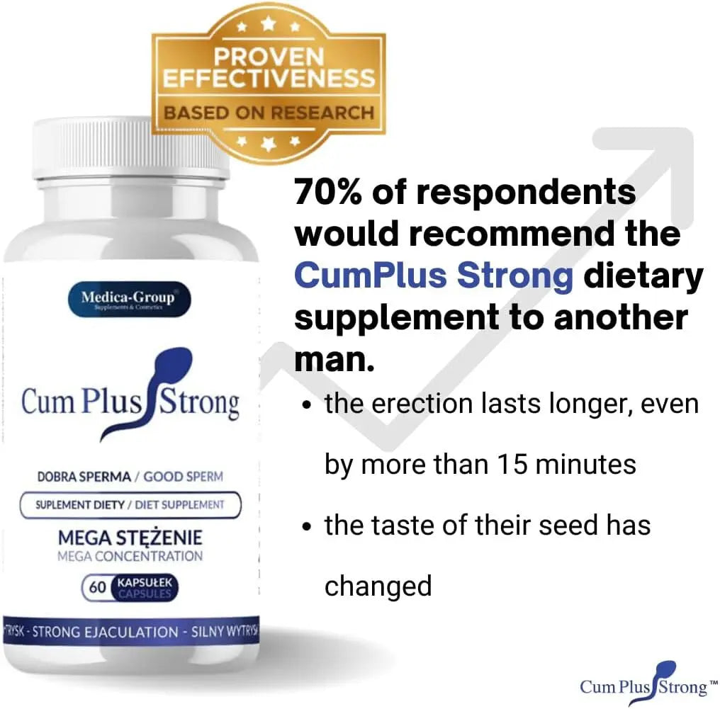 Cum Plus Strong Male Fertility Boost Sperm Production Food Supplement 60 Tablets