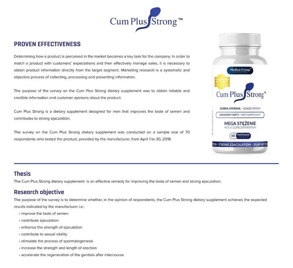Cum Plus Strong Male Fertility Boost Sperm Production Food Supplement 60 Tablets