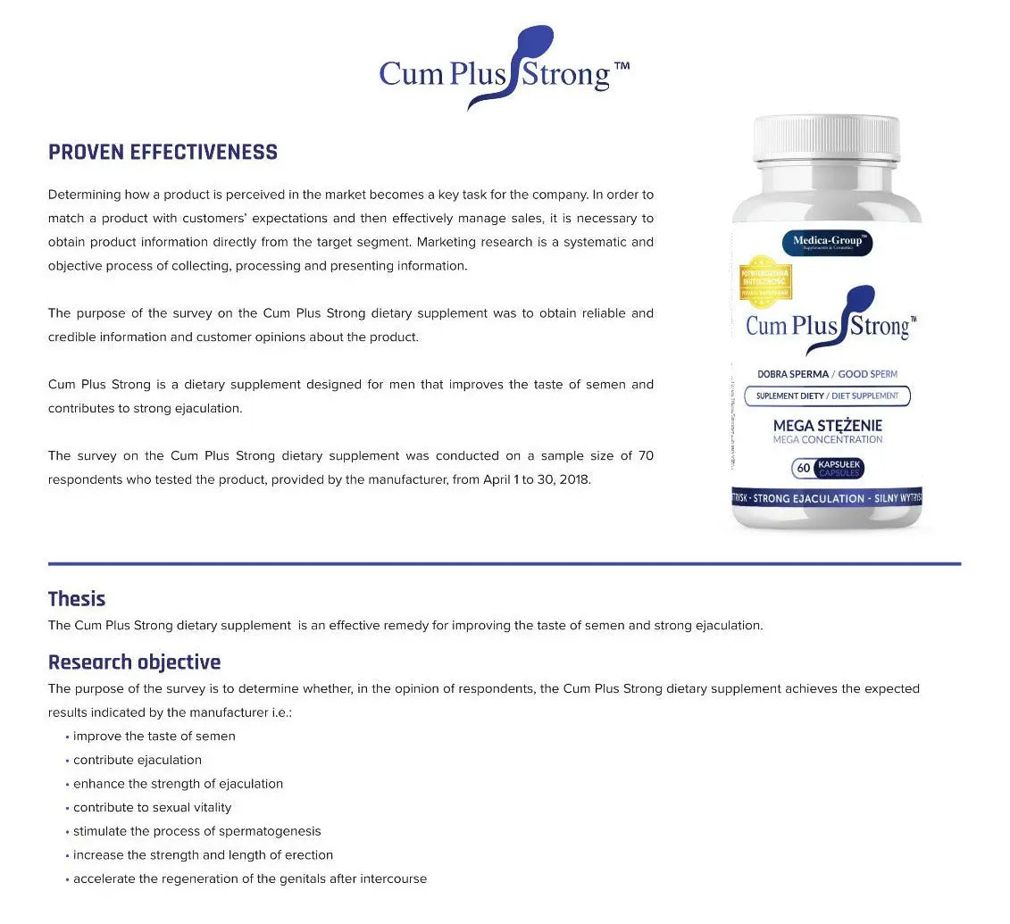 Cum Plus Strong Male Fertility Boost Sperm Production Food Supplement 60 Tablets