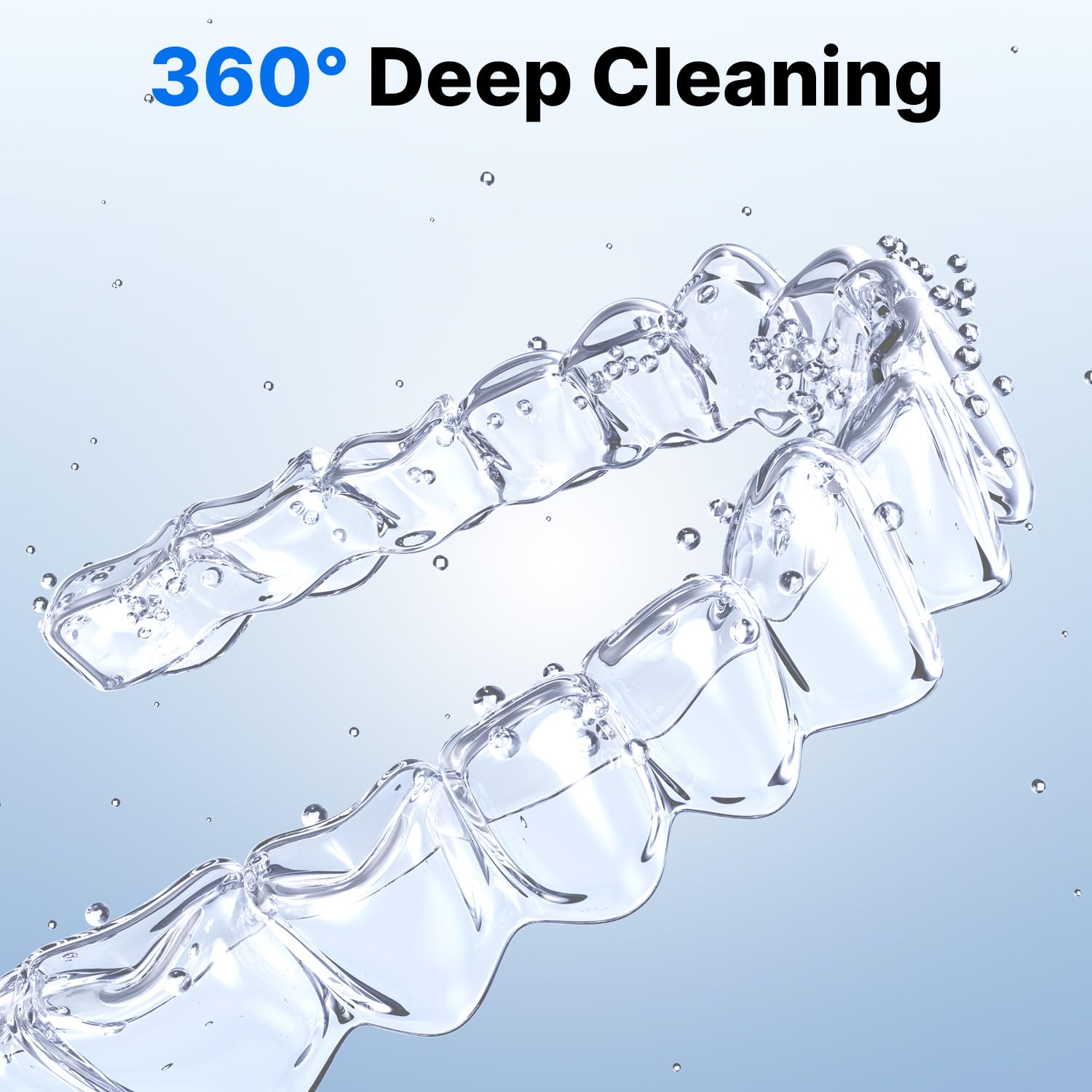 CXRUY Ultrasonic Retainer Cleaner – UV Dental Cleaning Pod for Dentures, Aligners, Braces & Jewelry (White)