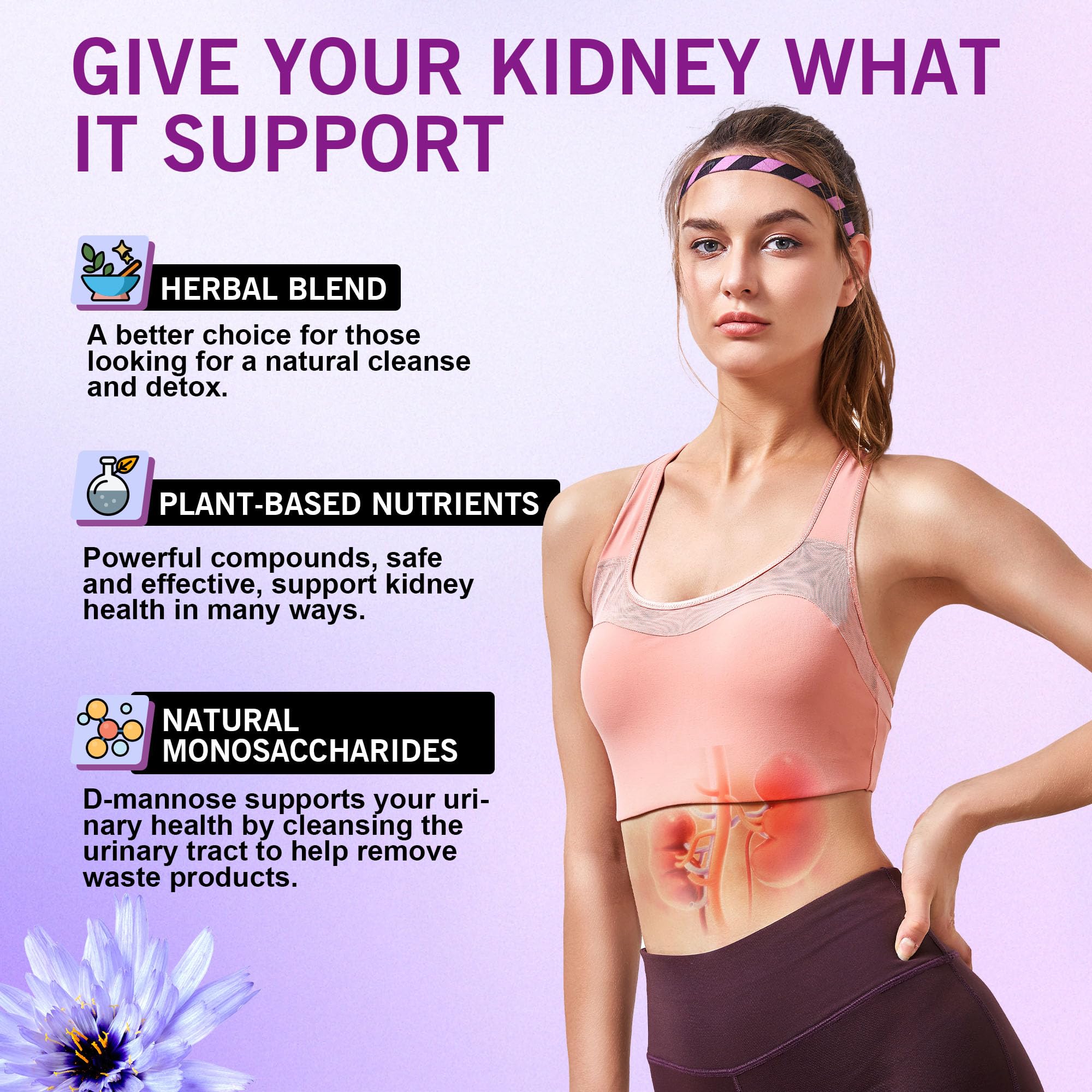 D-Mannose Gummies for Women – Kidney Cleanse & Urinary Health (60 ct)