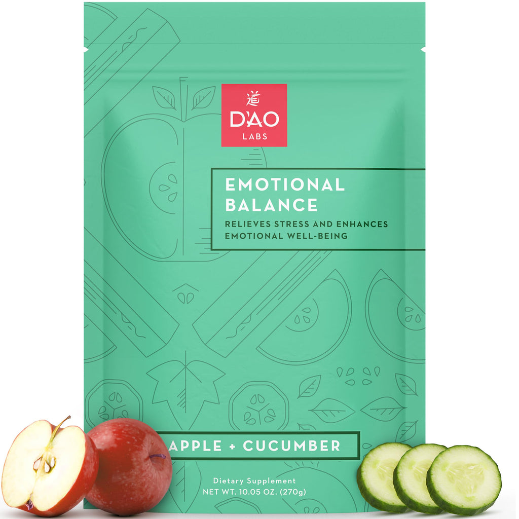 D'AO Labs Emotional Balance Powder – Calm & Stress Relief (Apple-Cucumber Flavor)